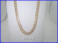 Solid Gold Curb Chain Necklace Curb Link 10k Smooth Polish 20 6mm Lobster N344