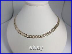 Solid Gold Curb Chain Necklace Curb Link 10k Smooth Polish 20 6mm Lobster N344