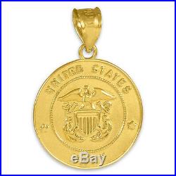Solid US Navy Solid Gold Coin Pendant