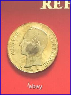 Special vintage mini solid gold coin 8 K of San Marino with frame special