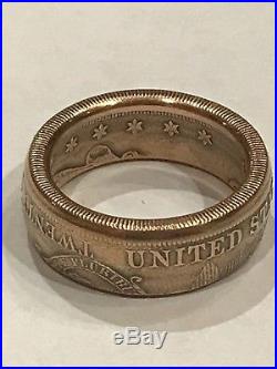 Spectacular Gold Coin Ring Handcrafted From A 1899-s $20 Liberty Double Eagle