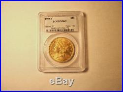 Stunning, Lustrous 1902-S PCGS MS-62 $20 Liberty Dbl Eagle Gold Coin, Rare Date