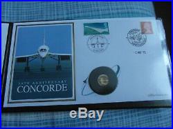 The 50th Anniversary Of Concorde Solid Gold Coin Cover Edition Limit Of 299 Only
