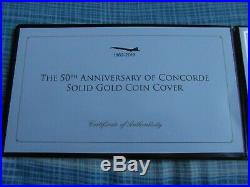 The 50th Anniversary Of Concorde Solid Gold Coin Cover Edition Limit Of 299 Only