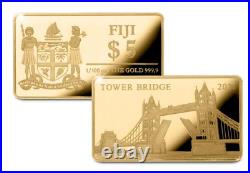 The London Tower Bridge Pure Gold Coin-Bar has been struck in solid 24carat gold