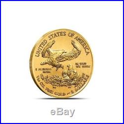 Tube of 50 2018 1/10 oz Gold American Eagle Coin $5 Gem BU Mint Fresh Coins
