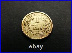 USA 1852 Gold 1 Dollar Coin Liberty Head