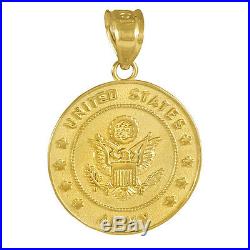 U. S. A. Army Solid Gold Coin Pendant