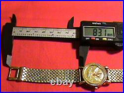 Unique Vintage 10K Solid Case Lucien Piccard 1O Dollar Gold Coin Watch Quartz