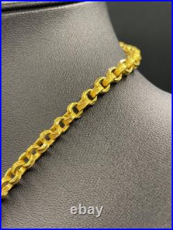 Unisex 22ct Yellow Gold Belcher Link Necklace & Coin Pendant Unisex 22ct Yellow Gold Belcher Link Necklace & Coin Pendant