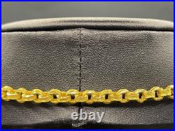 Unisex 22ct Yellow Gold Belcher Link Necklace & Coin Pendant Unisex 22ct Yellow Gold Belcher Link Necklace & Coin Pendant