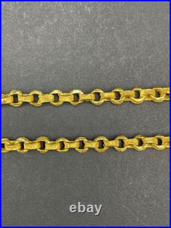 Unisex 22ct Yellow Gold Belcher Link Necklace & Coin Pendant Unisex 22ct Yellow Gold Belcher Link Necklace & Coin Pendant