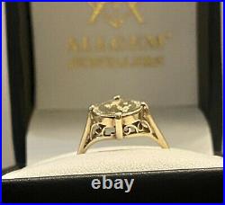 VICTORIAN9crt SOLID GOLD- MAX MILLANO-COIN RING-Emperor Of MEXICO C1865 Signed