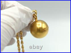 VINTAGE 14k SOLID GOLD Bracelet & Coin Holder Charm One of a Kind! 29.9g- 10