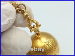 VINTAGE 14k SOLID GOLD Bracelet & Coin Holder Charm One of a Kind! 29.9g- 10 VINTAGE 14k SOLID GOLD Bracelet & Coin Holder Charm One of a Kind! 29.9g- 10