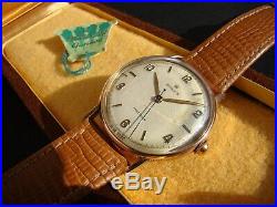 VINTAGE RARE ROLEX PRECISION STEEL AND GOLD COIN EDGE MENS WATCH 1940s