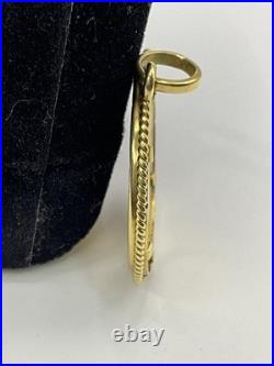 VINTAGE Solid 21.5K Gold SHAH PAHLAVI COIN in 18K Gold Bezel CUSTOMIZED Pendant