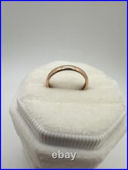 VTG Dainty 14k Solid Rose Gold Engagement Wedding Band SZ 5 Ring Estate Sale