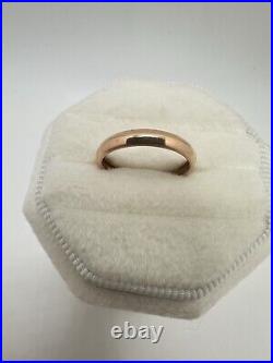 VTG Dainty 14k Solid Rose Gold Engagement Wedding Band SZ 5 Ring Estate Sale