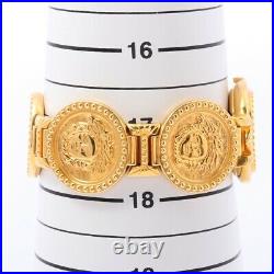 Versace Coin Watch 7008002 Gold Plated QZ Medusa Dial