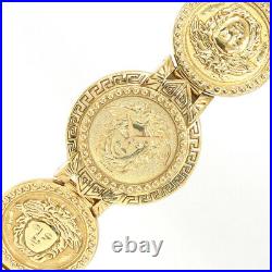 Versace Ladies Watch Medusa Coin Watch 7008002 Gold Dial Quartz