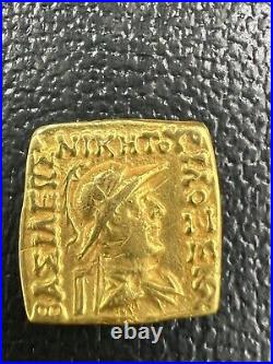 Very Very Beautiful Rare Old Ancient Greeco-bactrian Kingdom Solid Gold Coin