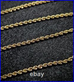 Vintage 14K 13.4g Solid Diamond Cut Gold Chain 2.75mm 24 inches long Tested
