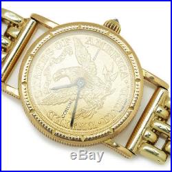 Vintage Corum $5 Liberty Head Gold Coin Watch Quartz 1893