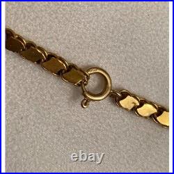 Vintage Italian 18k solid gold 46.35g stamped signed 750 59AR scales necklace