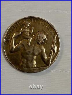 Vintage St Christopher 9ct Solid Gold Coin