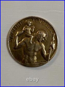 Vintage St Christopher 9ct Solid Gold Coin