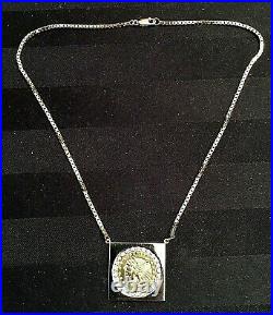 WOMAN'S 1928 21K QUARTER EAGLE GOLD COIN SET IN 14K PENDANT with14K 16 NECKLACE