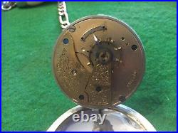 Waltham Pocket Watch Model 1883 SOL Grade Coin Silver 18 Size Tip-up