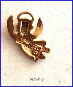 Wow Solid 14k Yellow Gold Angel Charm Pendant- See Gold Coins, Jewelry