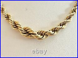 Wow-solid 14k Yellow Gold Italian Rope Necklace, See Gold Jewelry & Coins